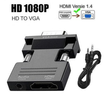 Nieuwe HDMI naar VGA Adapter met soundkabel, Ophalen of Verzenden, Nieuw