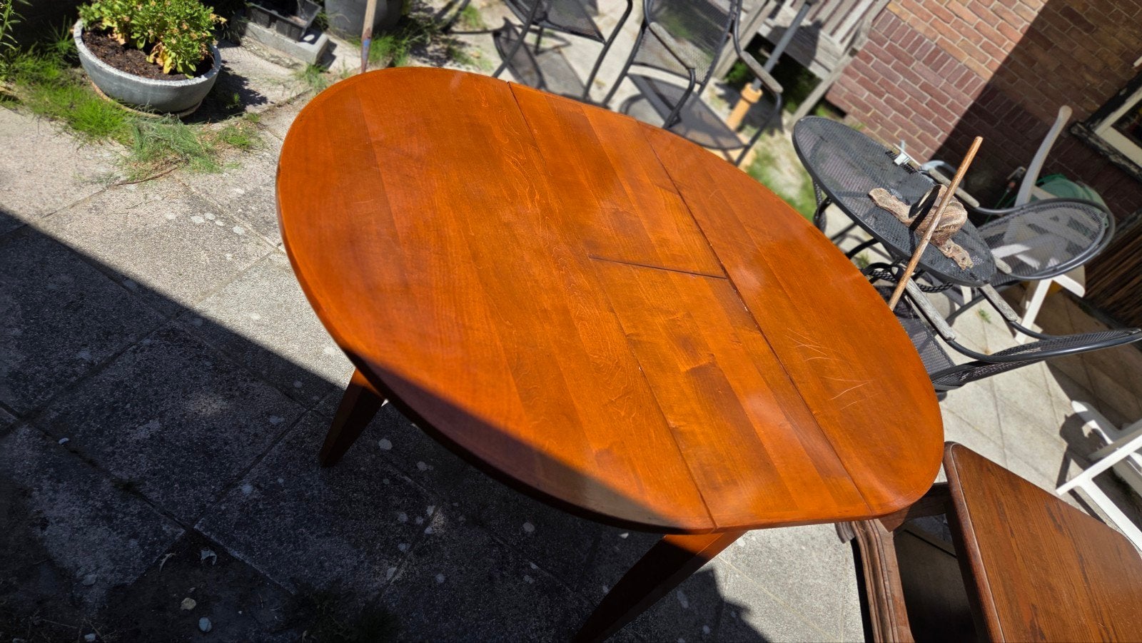 Uitschuifbare eettafel, Huis en Inrichting, Tafels | Eettafels, Ophalen, Gebruikt, 200 cm of meer, 50 tot 100 cm