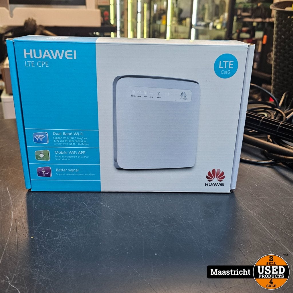 Huawei E5186 4G Mobile Internet Router | nwpr 185 euro, Huawei, Gebruikt, Support@huawei.com, Huawei Base
Bantian, Longgang District
Shenzhen, Guangdong
China