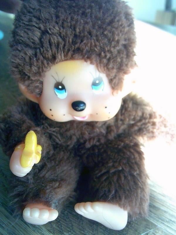 VINTAGE Monchhichi bruin aapje jaren 70, Gebruikt, Overige merken, Overige karakters, Overige typen
