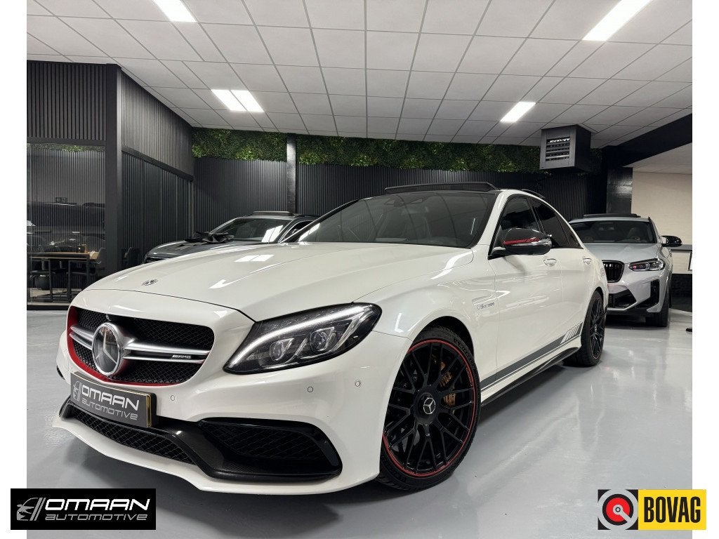 Mercedes-Benz C-Klasse C63 S 4.0 510PK AMG Edition 1 FULL OP, 1715 kg, Wit, Leder, Bedrijf