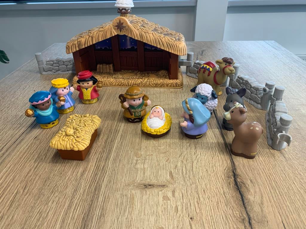 Fisher Price Little People Kerststal met licht en muziek, Ophalen, Zo goed als nieuw, Jongen of Meisje