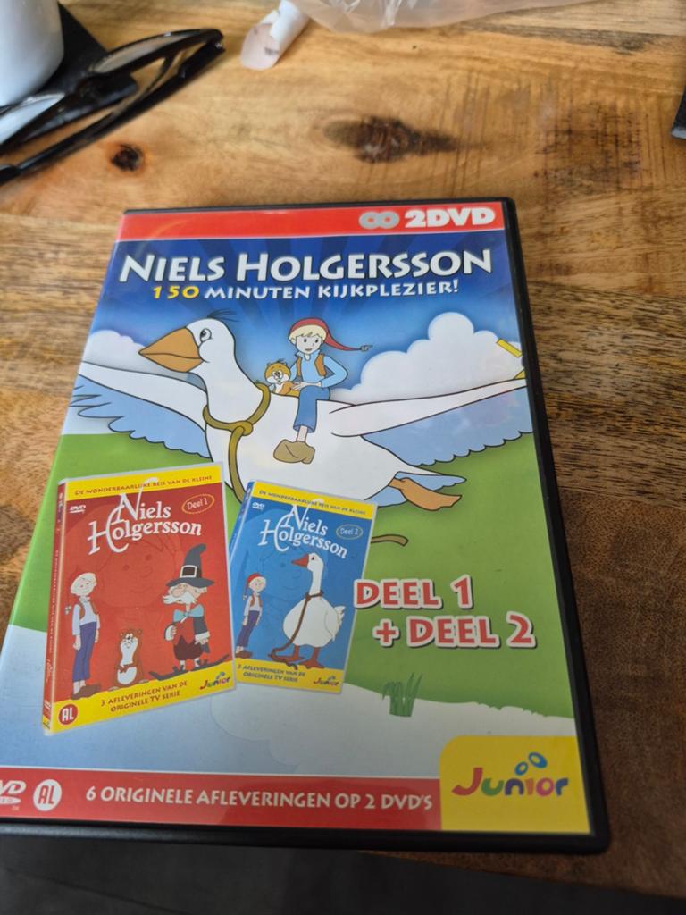 Niels Holgersson DVD - Deel 1 + Deel 2 (2 DVD's), Avontuur, Gebruikt, Alle leeftijden, Boxset