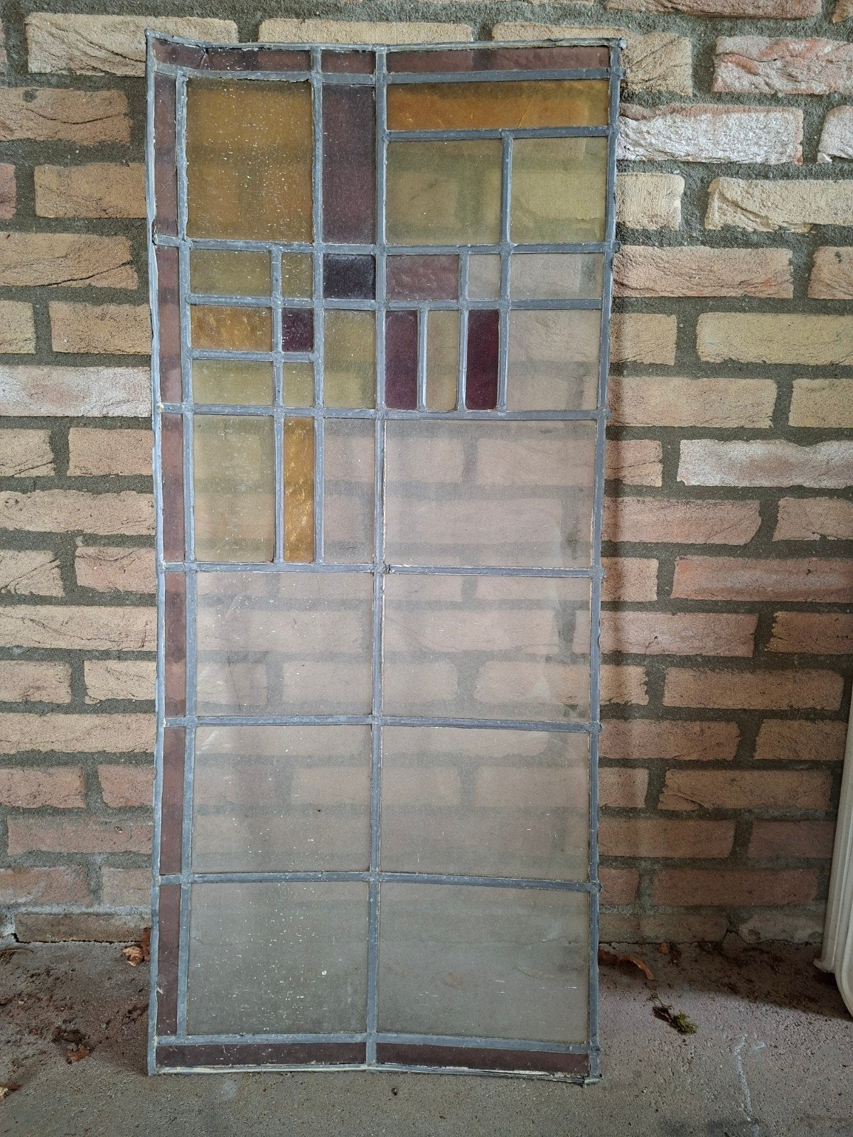 glas in lood raam, Ophalen, Gevelraam of Ruit, Gebruikt, Minder dan 80 cm