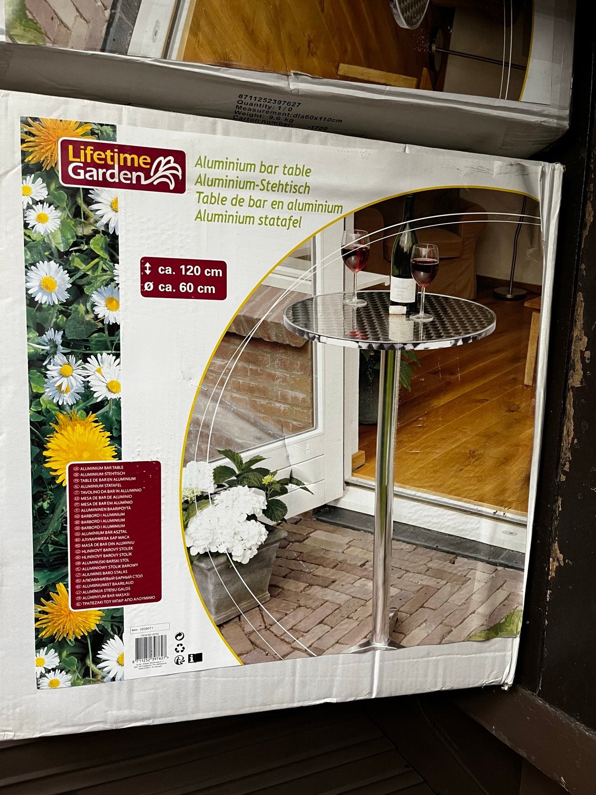 2x Lifetime Garden Aluminium Statafel - Ø 60 cm, Ophalen, Nieuw, Rond, Aluminium