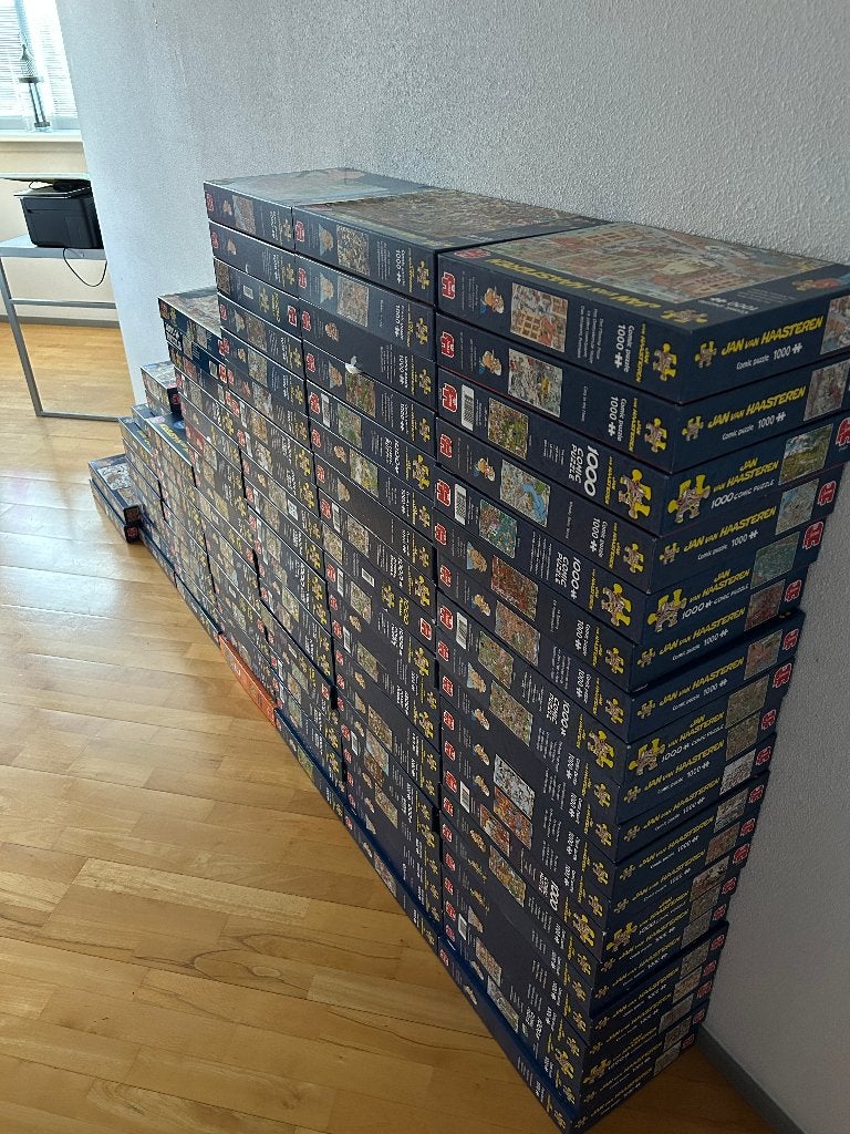 Jan van Haasteren Puzzels Partij van 29 legpuzzels, Ophalen, 500 t/m 1500 stukjes, Gebruikt, Legpuzzel