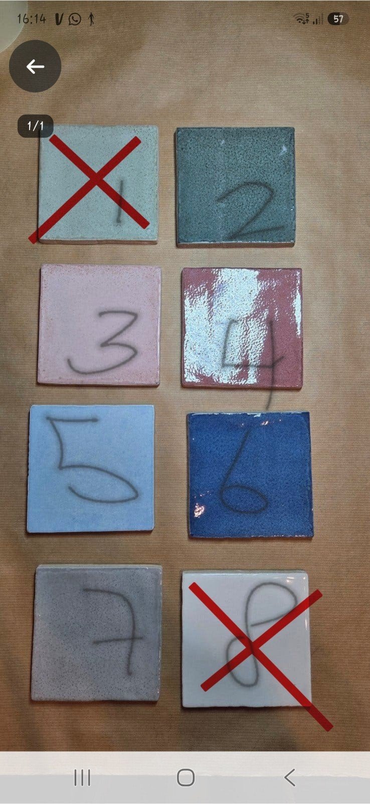 Handgebakken tegeltjes 10x10 cm - Diverse kleuren, Verzenden