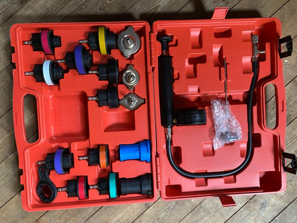 18-delige Koelsysteem- en radiatordruktesterset, Verzenden, Nieuw