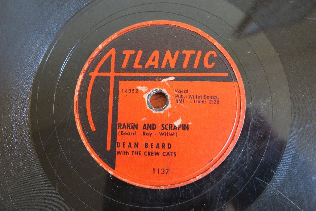 Dean Beard Rakin' and Scrapin' 78rpm 78 toeren rockabilly, Gebruikt, 10 inch, Ophalen of Verzenden, Overige typen