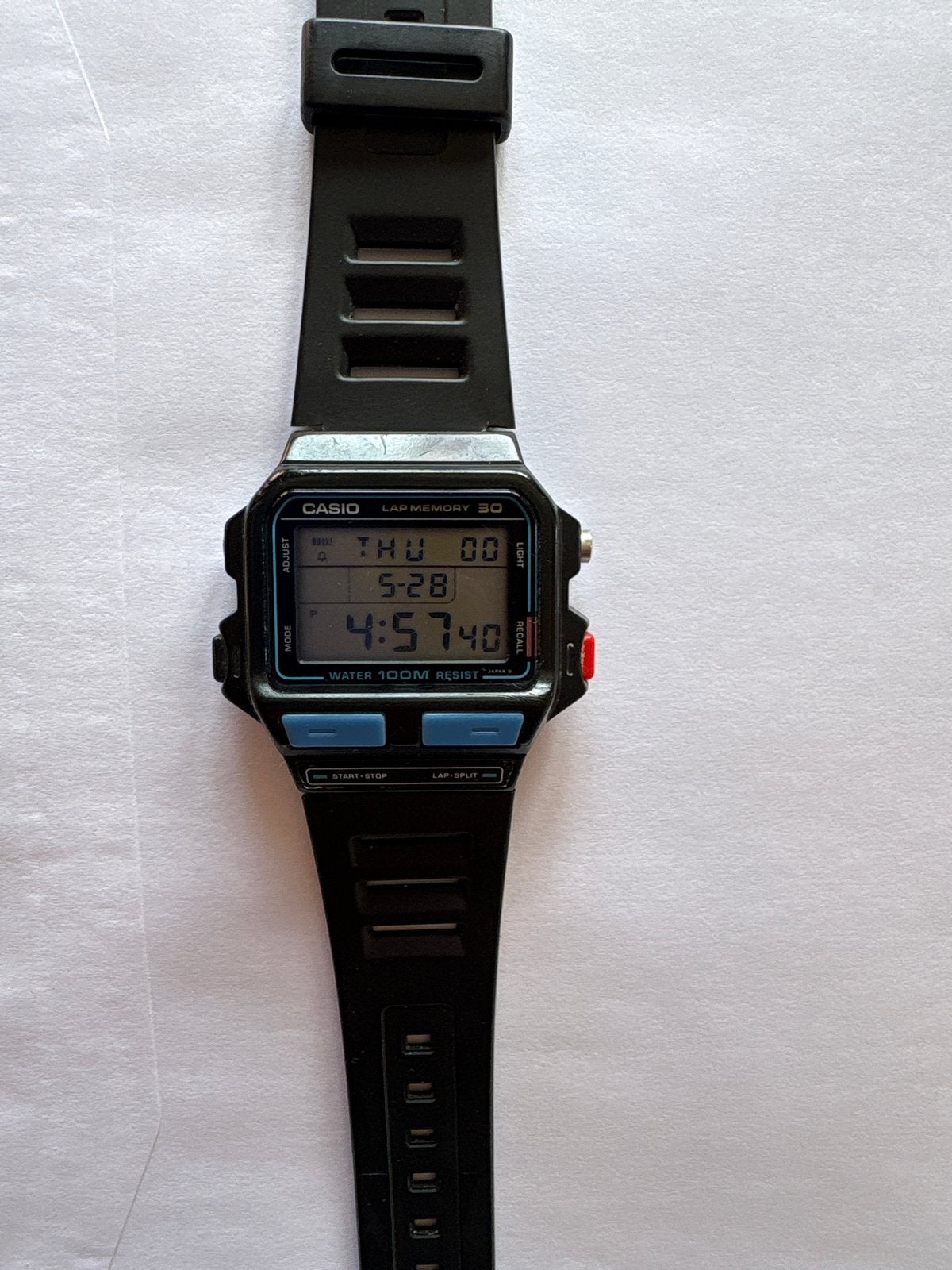Casio SDB-500W Vintage Digitale Horloge Waterbestendig, Zwart, Ophalen of Verzenden, Waterdicht, Android
