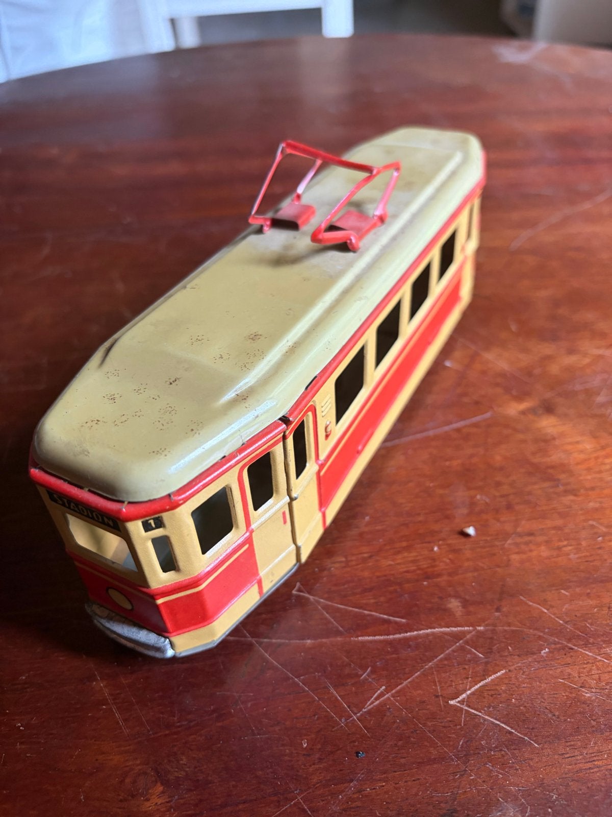 Vintage blikken tram - Frictie werkt nog prima, Ophalen, Gebruikt