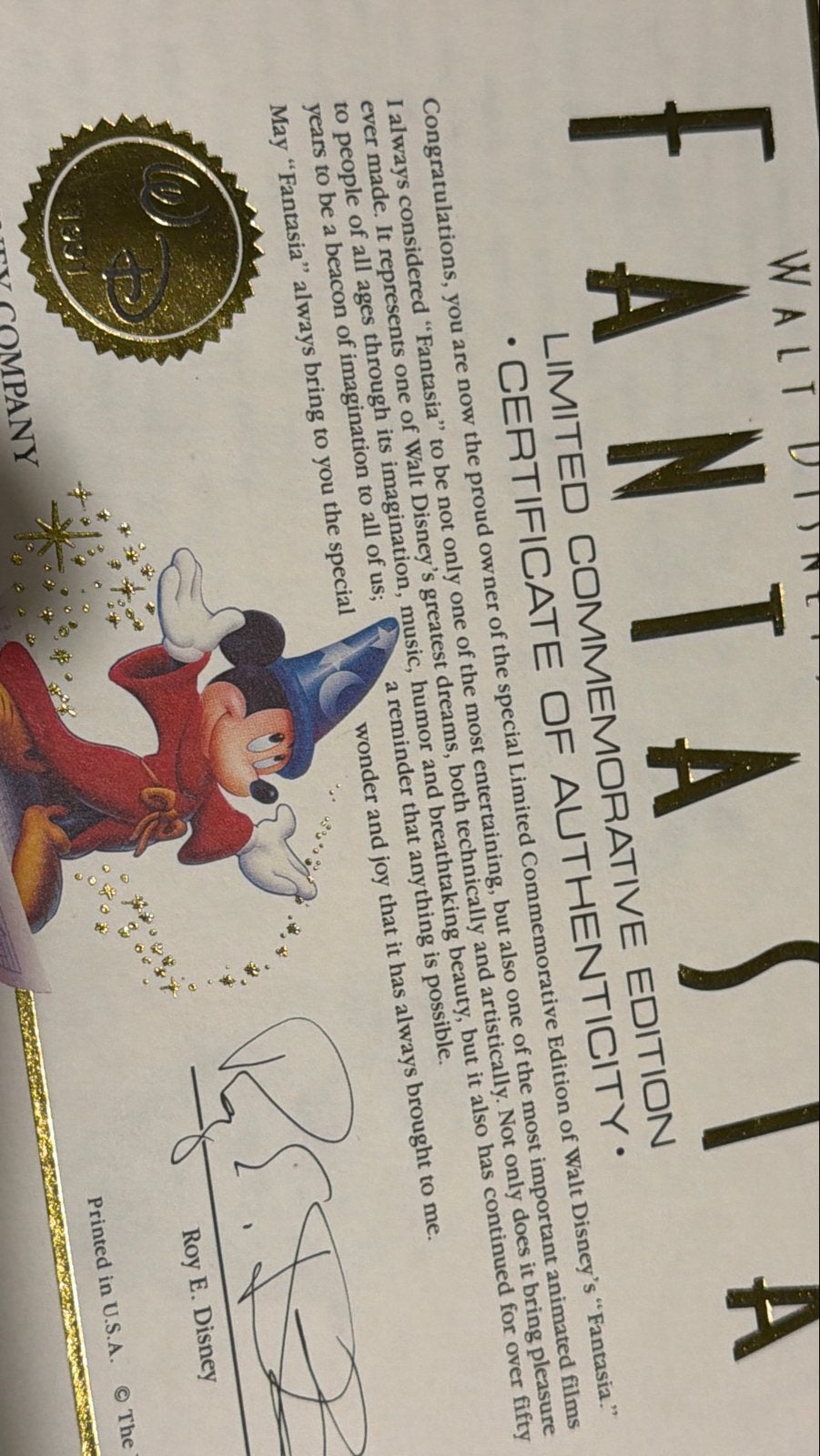 Walt Disney's Fantasia Limited Commemorative Edition VHS/CD, Boxset, Engels, Alle leeftijden, Kinderfilm