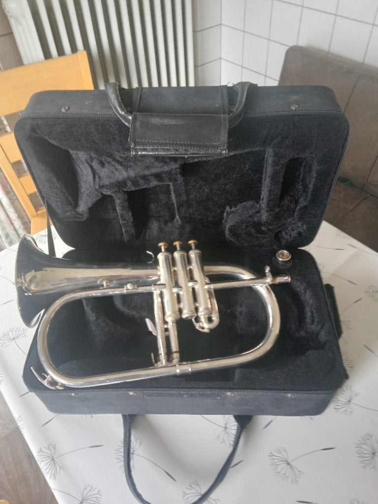 Bugel Purcell, Muziek en Instrumenten, Blaasinstrumenten | Trompetten, Ophalen, Gebruikt, Overige typen, Met koffer