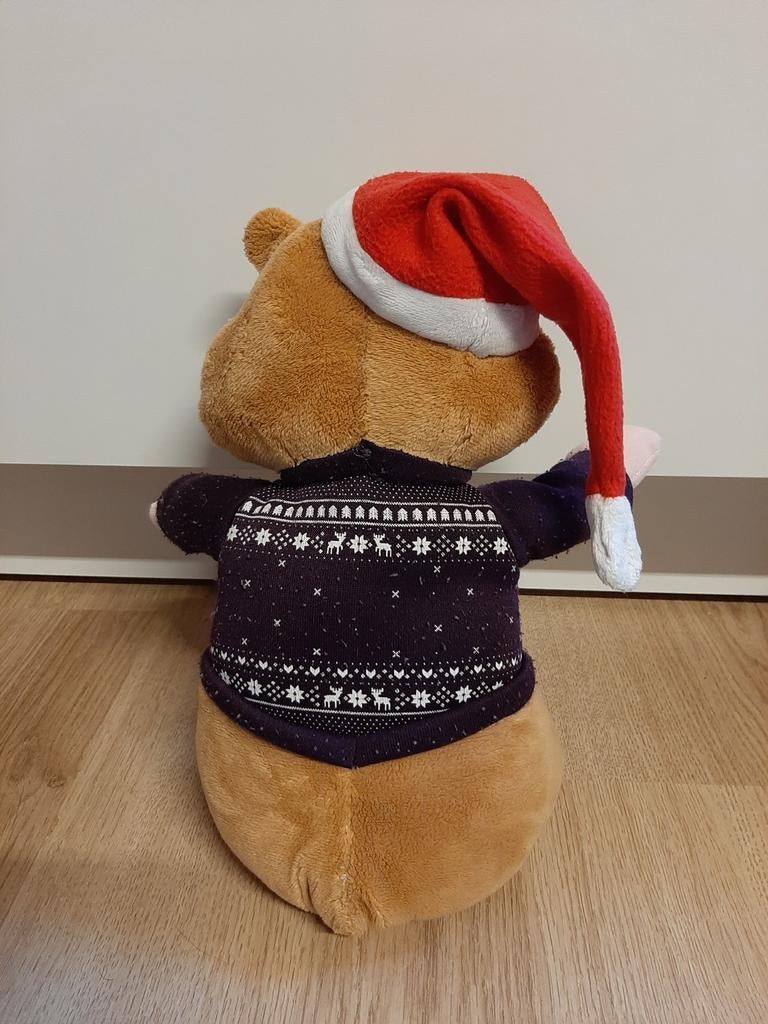 AH hamster knuffel kerst met trui en muts, Ophalen of Verzenden, Overige typen