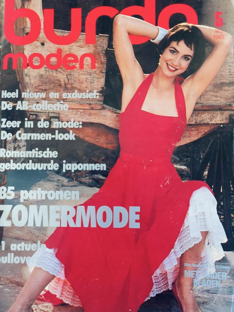 Burda mei 1985 met 85 patronen zomermode, Hobby en Vrije tijd, Kledingpatronen, Ophalen of Verzenden, Zo goed als nieuw, Vrouw