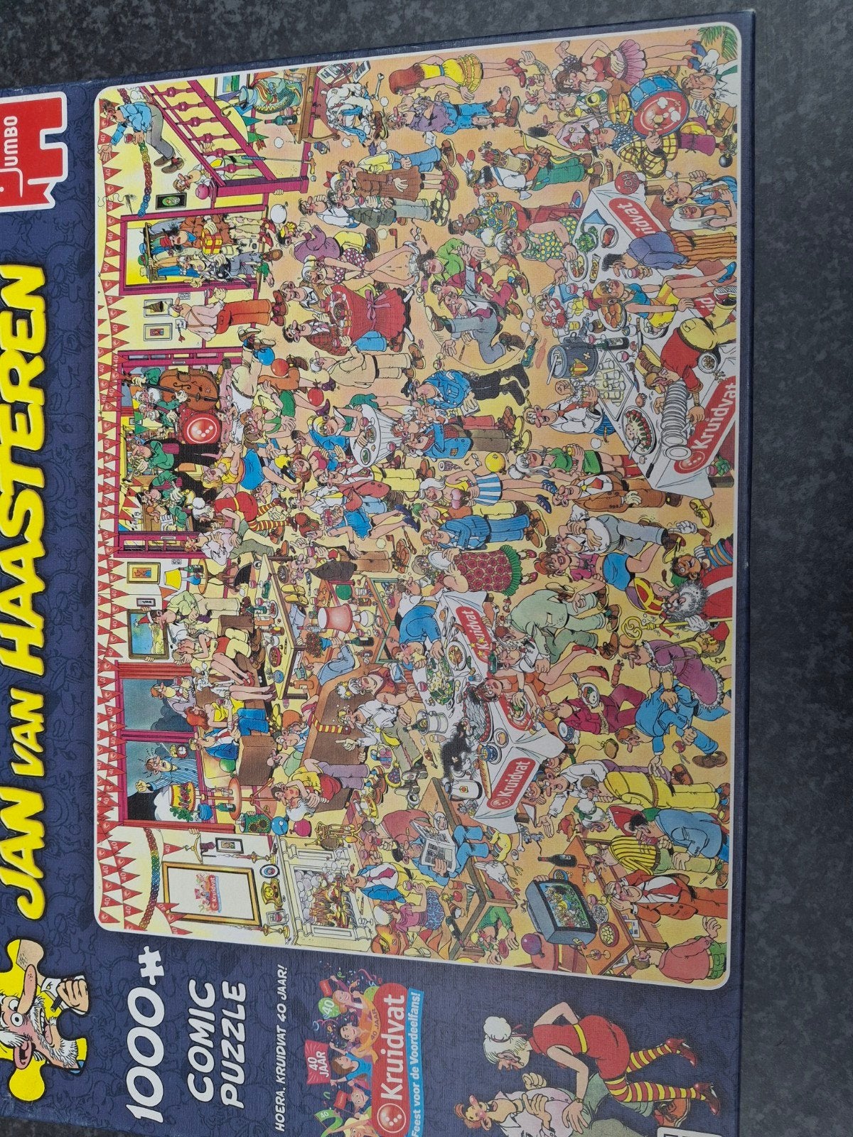 Jan van Haasteren Kruidvat 40 jaar puzzel 1000+, Hobby en Vrije tijd, Denksport en Puzzels, Ophalen, Meer dan 1500 stukjes, Gebruikt