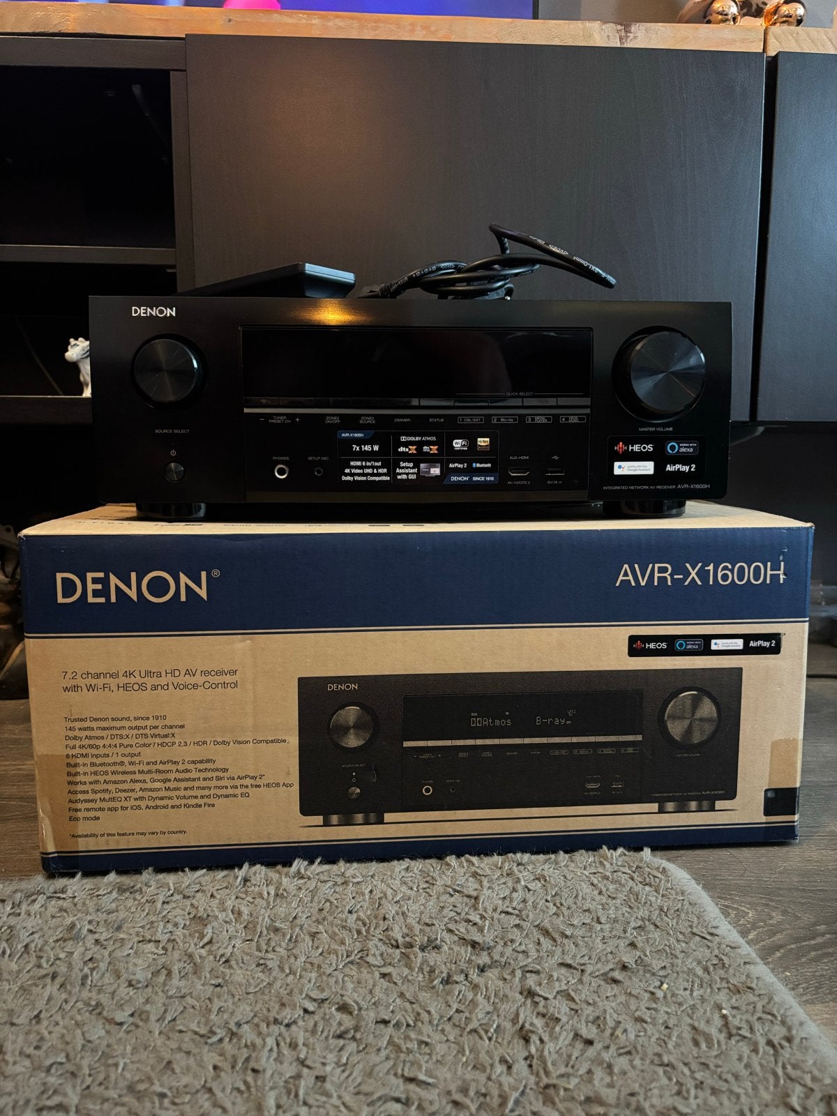 Denon AVR-X1600H 7.2-kanaals 4K Ultra HD AV-receiver, Audio, Tv en Foto, Versterkers en Receivers, Ophalen, Denon, Zo goed als nieuw