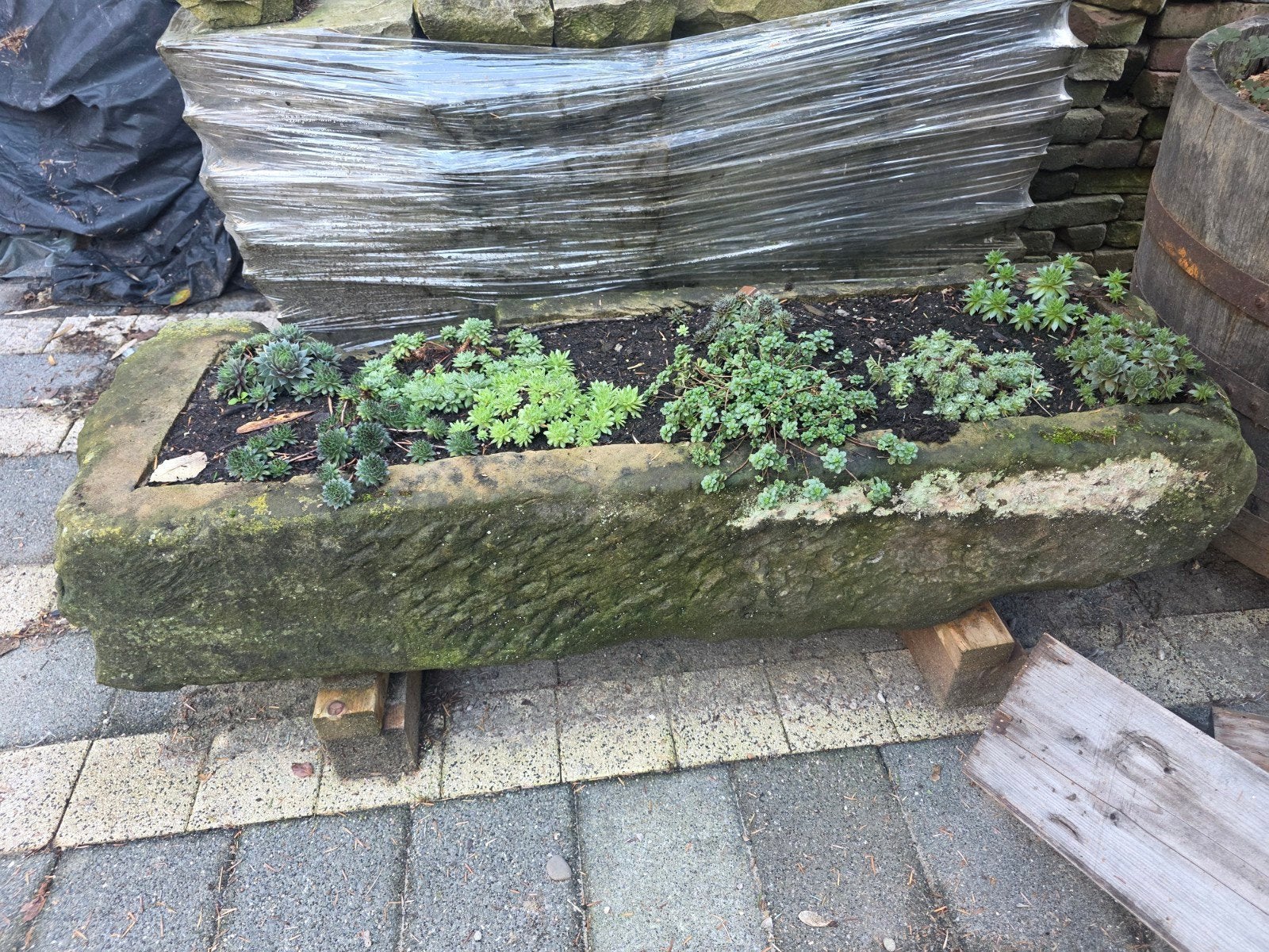 bentheimer trog, Tuin en Terras, Ophalen, Steen, Gebruikt, 100 cm of meer