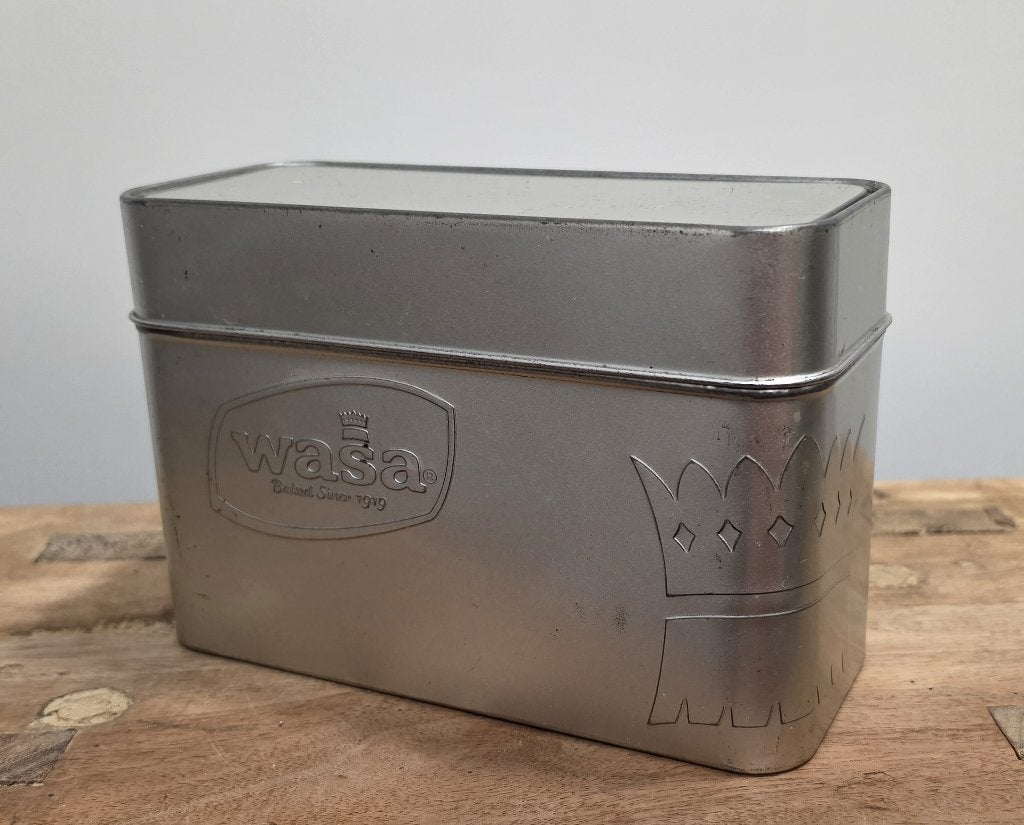 LEUK BROCANT "WASA" KNACKEBROD BEWAARBLIK, Gebruikt, Ophalen of Verzenden, Voorraadpot, Metaal