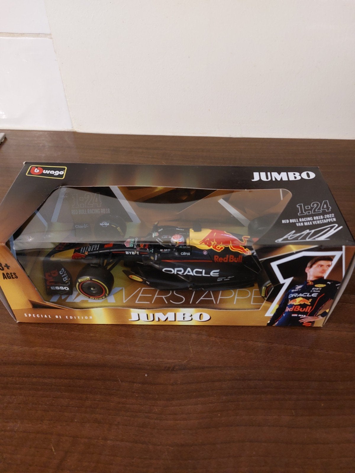 Jumbo Max Verstappen F1 Auto 1:24 - Red Bull Racing RB18, Ophalen of Verzenden, Nieuw, Auto, Overige merken