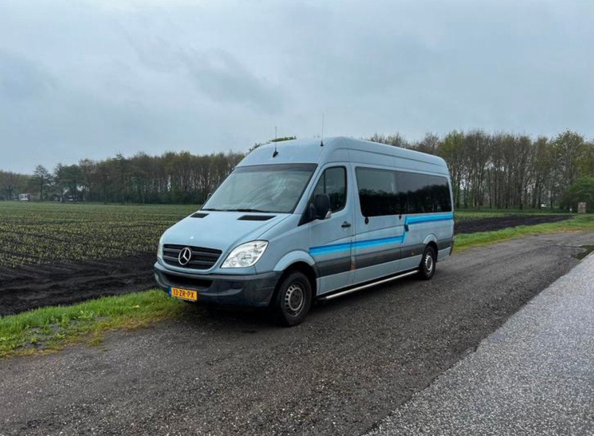 Mercedes Sprinter zelfbouw camper motorcross 109pk 2008, Buscamper of Camperbus, Tot en met 2, Mercedes-Benz, Particulier