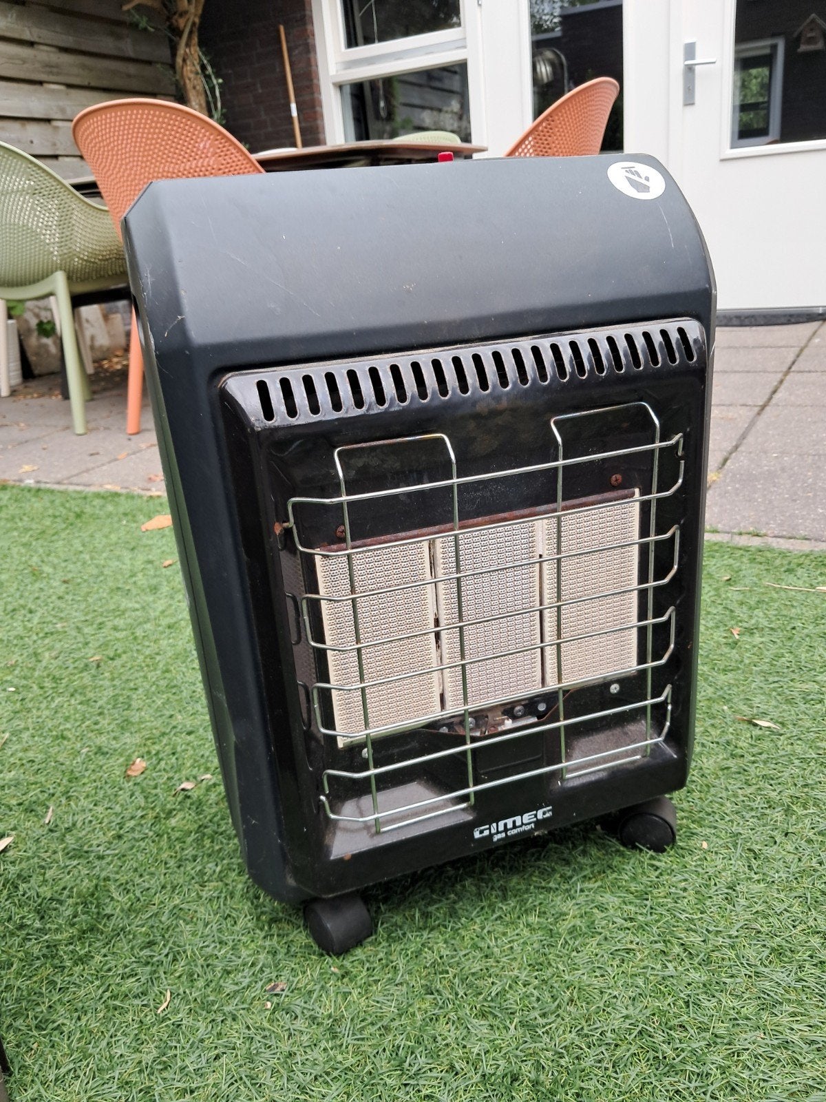 Gimeg gaskachel op wielen - Mobiele gaskachel, Gebruikt, Gas, Ophalen of Verzenden, Vrijstaand