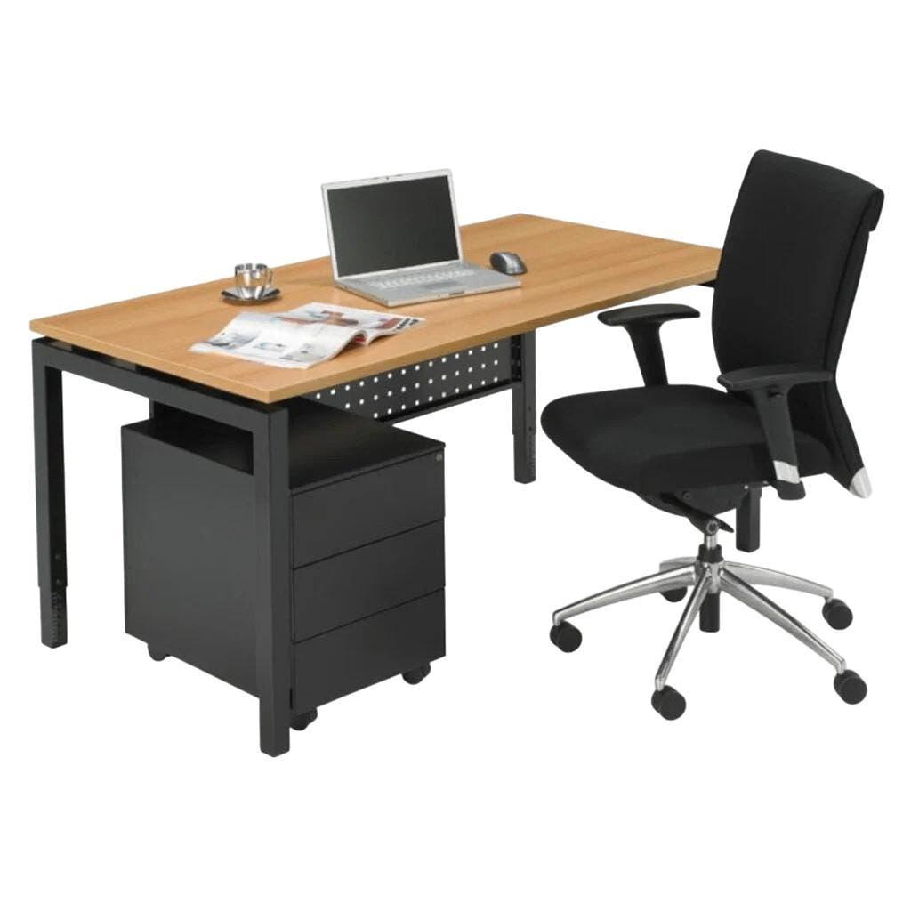 MN Toon alle Bureaus MN Quatro Plus Bureau Met N-Poot, Overige stijlen, 160 cm, In hoogte verstelbaar, MN