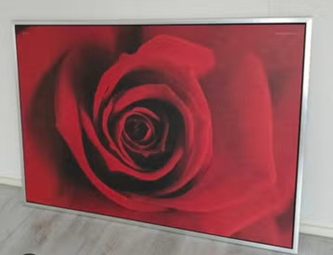 IKEA Schilderij Rode Roos 140x100cm met Aluminium Lijst, Ophalen