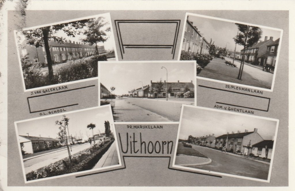 UITHOORN Lanen School Huizen, Verzenden, 1960 tot 1980, Gelopen, Noord-Holland