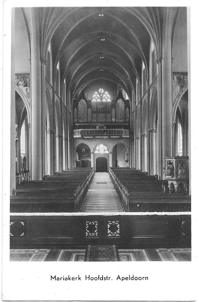 AK Apeldoorn - Mariakerk, Hoofdstraat, Verzenden, 1940 tot 1960, Gelopen, Gelderland