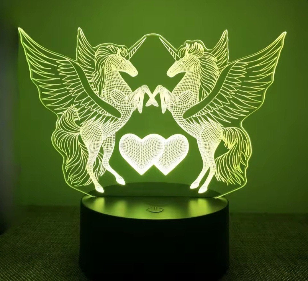3D Eenhoorn LED Lamp met Afstandsbediening - 16 Kleuren, Overige merken, Nieuw, Ophalen of Verzenden, Lamp