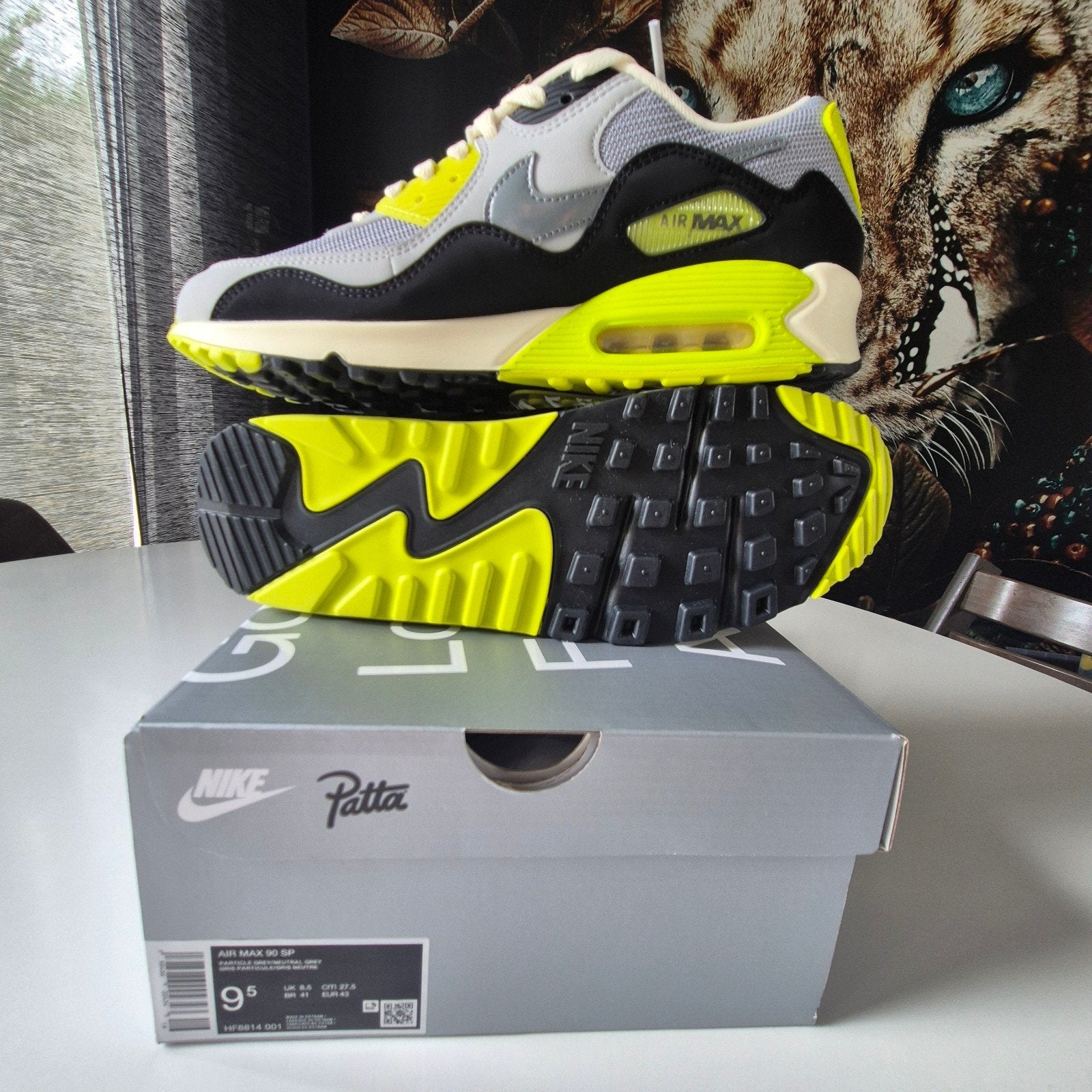 Nike Air Max 90 x Patta Cyber and Particle Grey maat 43, Ophalen of Verzenden, Nieuw, Overige kleuren