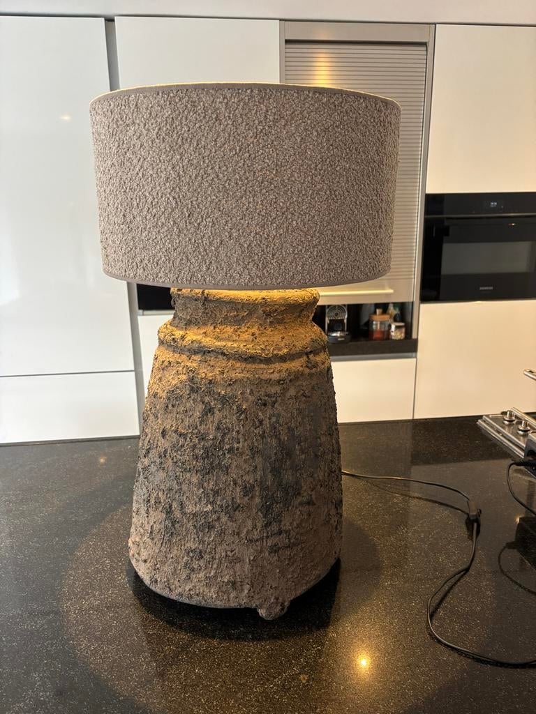 Natuurlijke AST Lamp nepalese lampenvoet, Huis en Inrichting, Ophalen, Zo goed als nieuw, Stof, 50 tot 75 cm