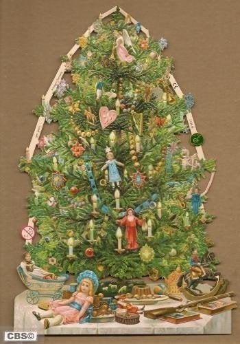 Super versierde Kerstboom Poëzie Plaat 7195, Ophalen of Verzenden