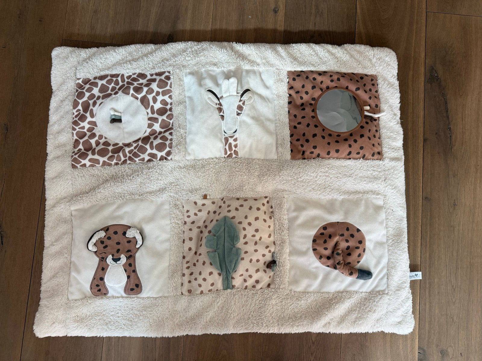 Prenatal boxkleed met safari dieren en spiegel, Ophalen, Zo goed als nieuw, Speelkleed