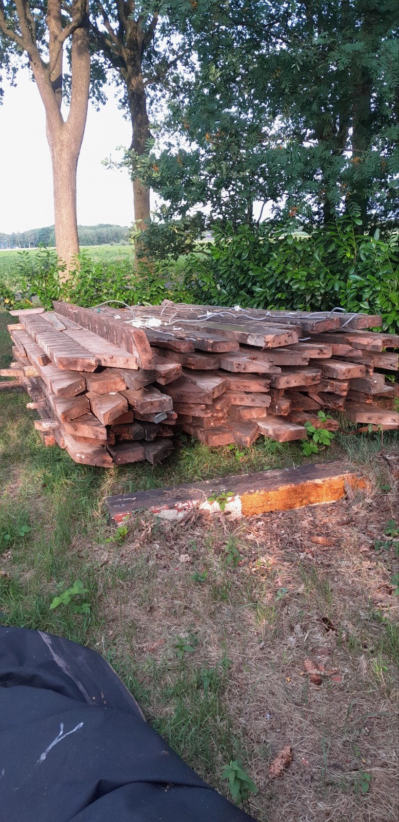Balken, gordingen, Doe-het-zelf en Verbouw, Hout en Planken, Ophalen, Gebruikt, Minder dan 25 mm, 300 cm of meer