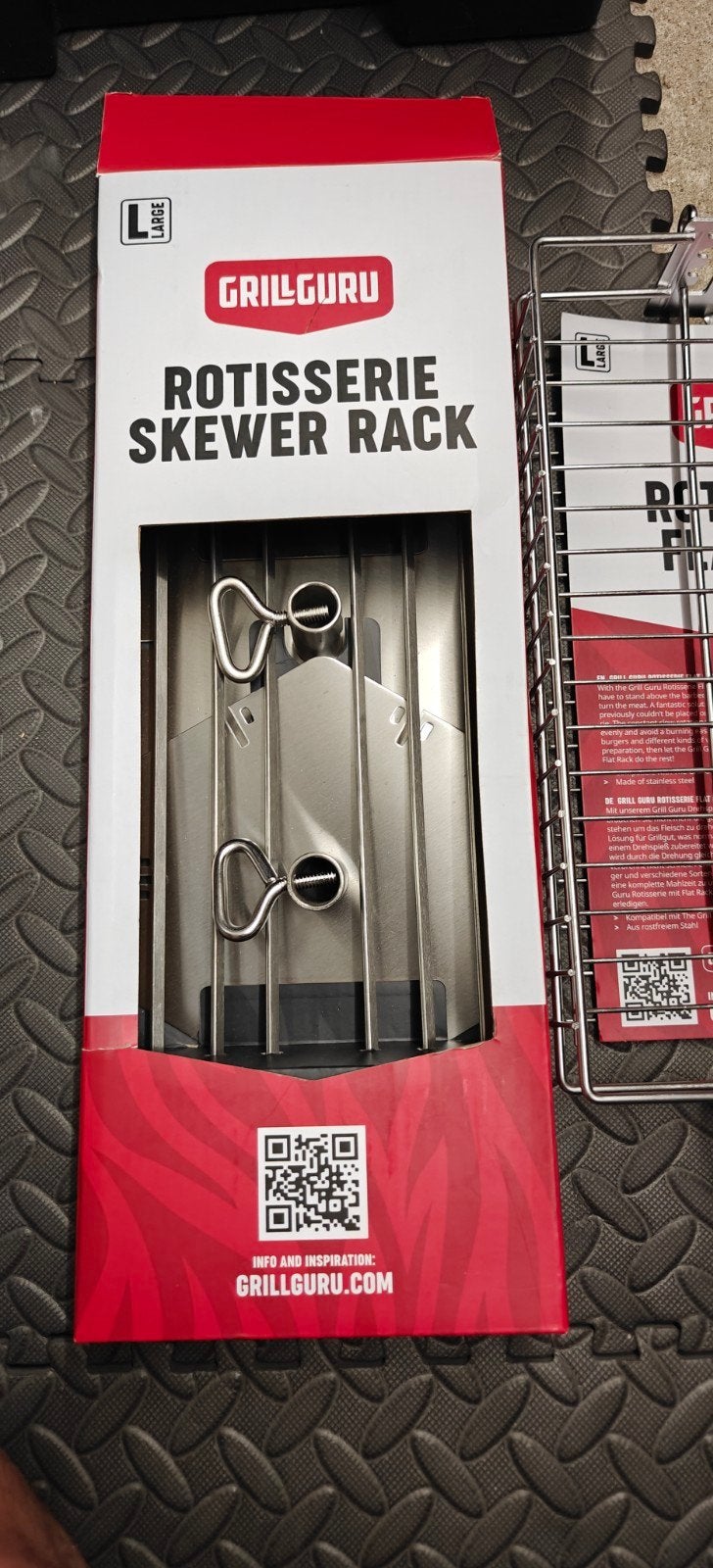 GrillGuru Rotisserie Skewer Rack L en Flat Rack L, Ophalen of Verzenden, Nieuw, Grill Guru
