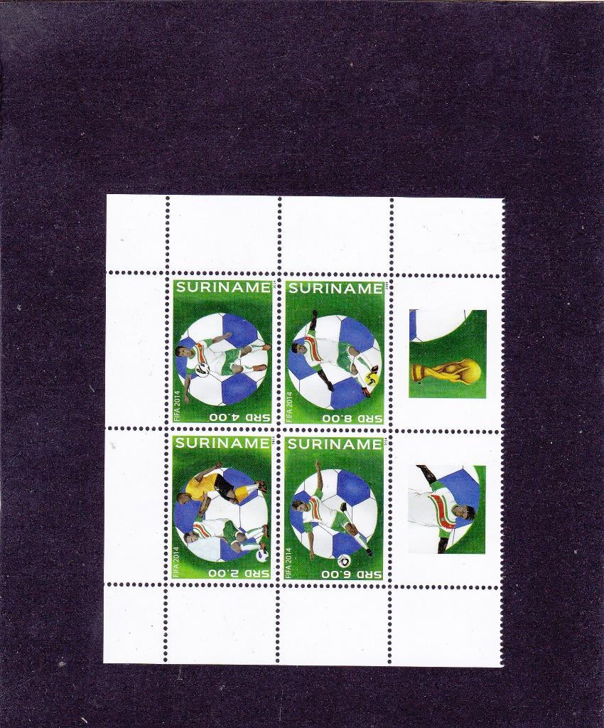 Suriname 2046/49 Voetbal Fifa 2014 (1255), Verzenden, Postfris
