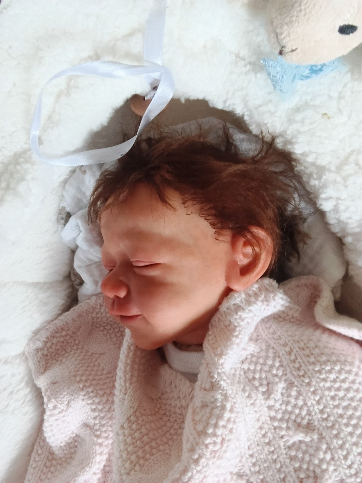 Mooie PEARL  reborn (Melanie Gebhardt 18 " ) 🩷✨️, Verzenden, Zo goed als nieuw, Pop