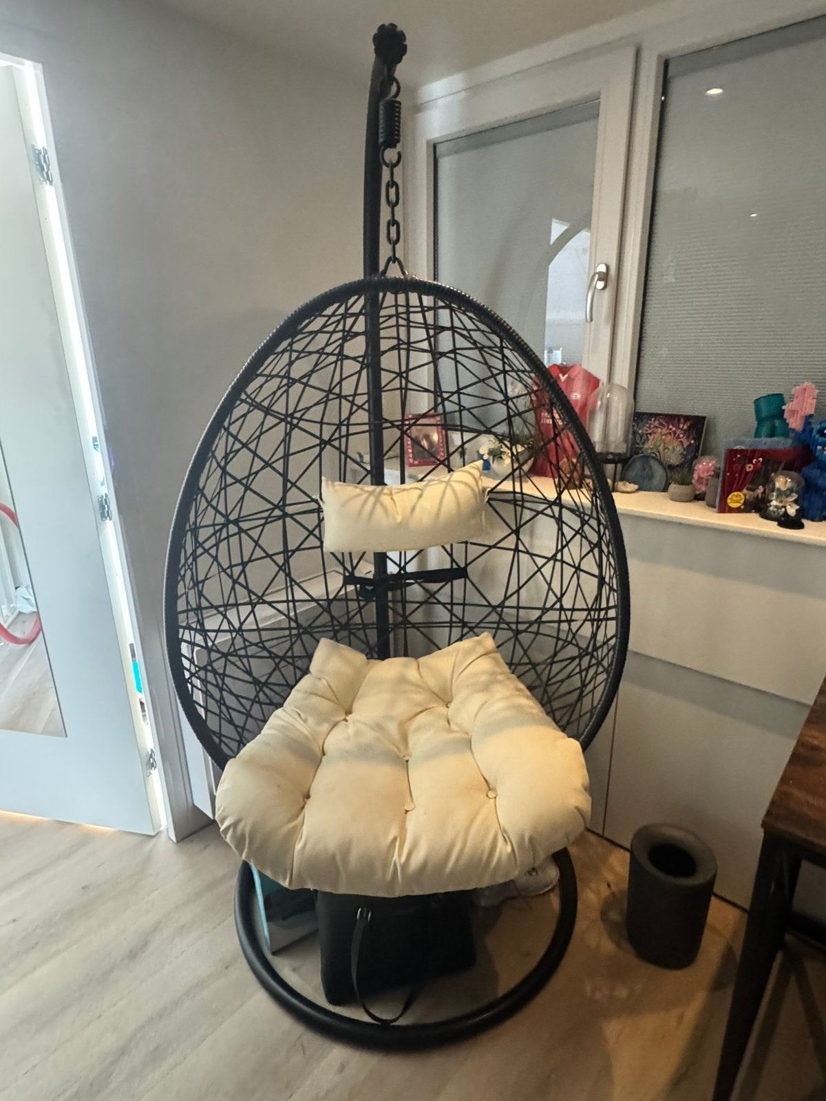Hangstoel ei te koop, Tuin en Terras, Tuinstoelen, Ophalen, Zo goed als nieuw, Rotan