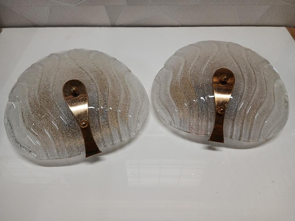 Set wandlampen Hillenbrand, Huis en Inrichting, Lampen | Plafondlampen, Gebruikt, Glas, Failliet, Failliet