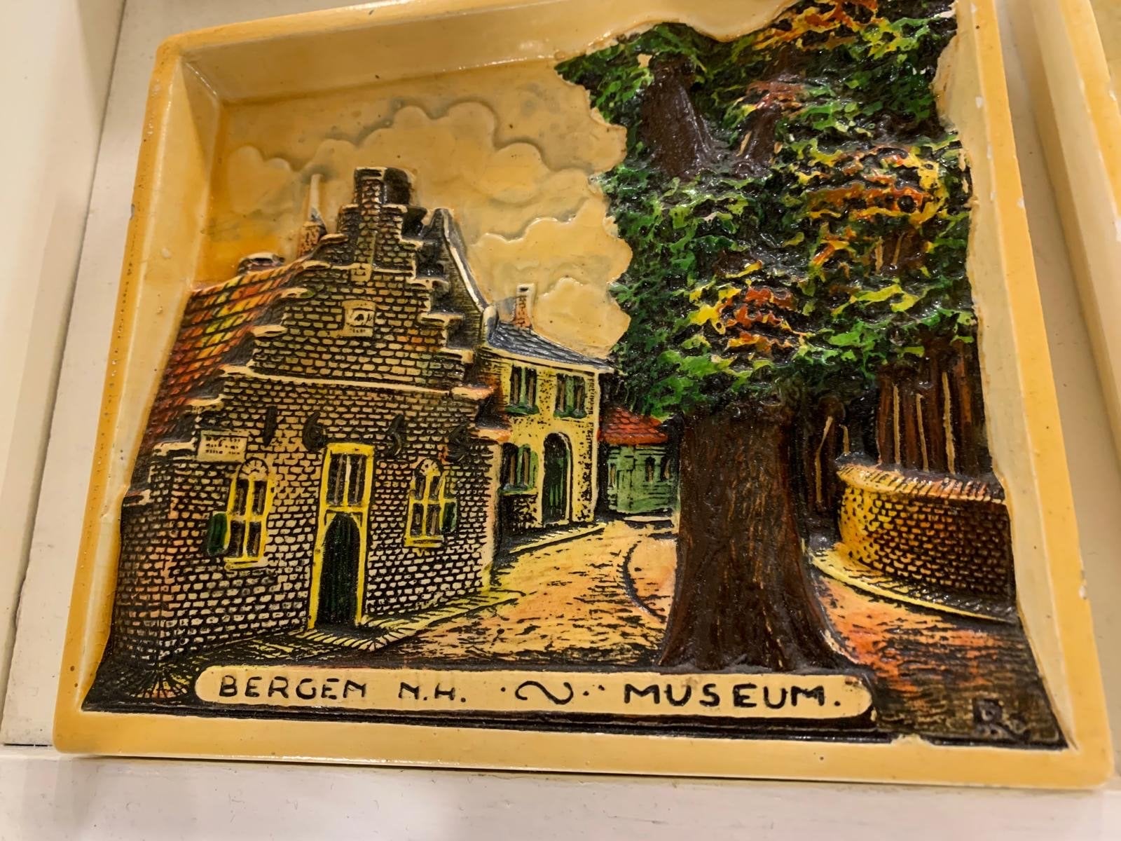 Vintage Bergen N.H. Museum wanddecoratie reliëf, Ophalen of Verzenden