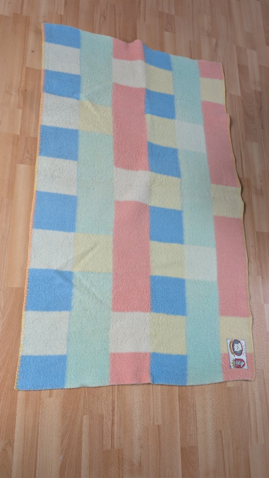 vintage wolken deken 140x 85 cm, Huis en Inrichting, Gebruikt, 140 cm, Wol, Ophalen of Verzenden