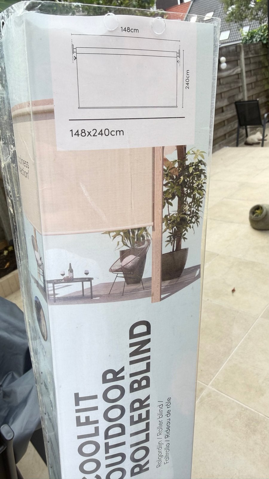 Nieuw platinum Sun Shade Gordijn Buiten/Binnen 148x240cm, Ophalen of Verzenden, Nieuw, Rolgordijn, Zonwerend