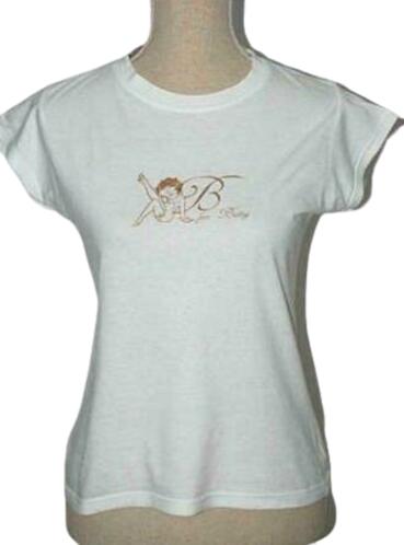 Betty Boop shirt, shirtje, wit, Mt. S, Verzenden, Wit, Zo goed als nieuw, Korte mouw