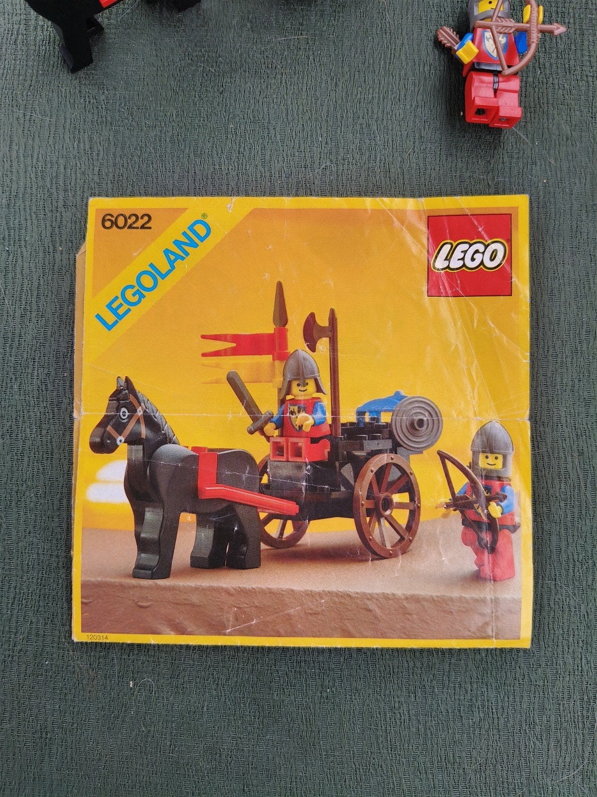 LEGO Legoland 6022 Paardenkar met ridders en handleiding, Ophalen of Verzenden, Gebruikt, Overige merken