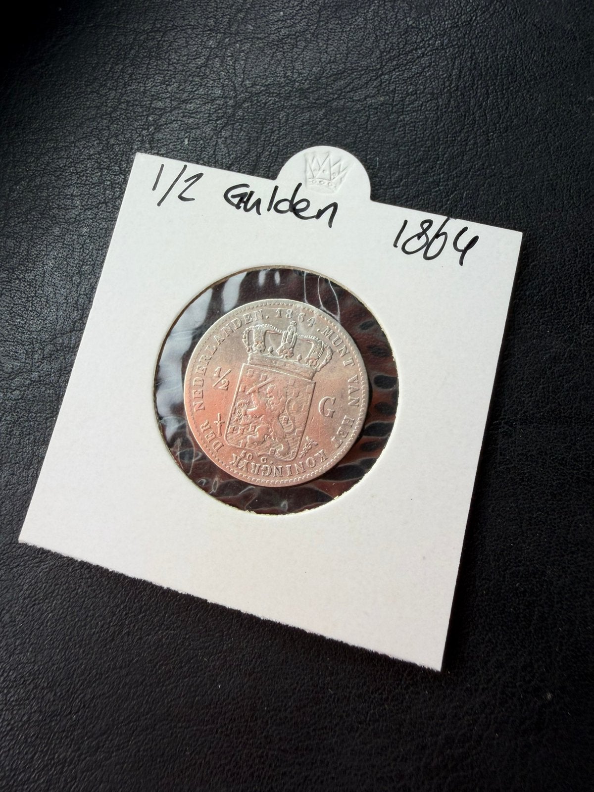 1/2 gulden uit 1864 - Willem III, Postzegels en Munten, Munten | Nederland, ½ gulden, Koning Willem III, Zilver, Ophalen of Verzenden