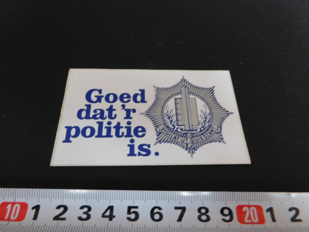 sticker Gemeentepolitie Goed dat 'r politie is  Gemeente, Ophalen, Zo goed als nieuw