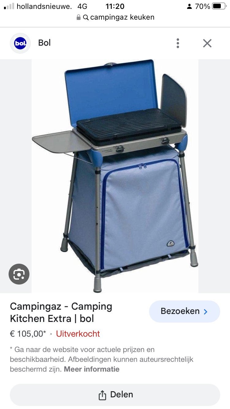 Campingaz kookstel/ camping keuken met kastje voor kamperen, Caravans en Kamperen, Ophalen, Campingkast