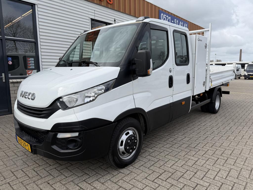 Iveco Daily 35C14D euro 6 / DC 6 persoons / JPM kipper / vas, 13 km/l, Gebruikt, Startonderbreker, Wit